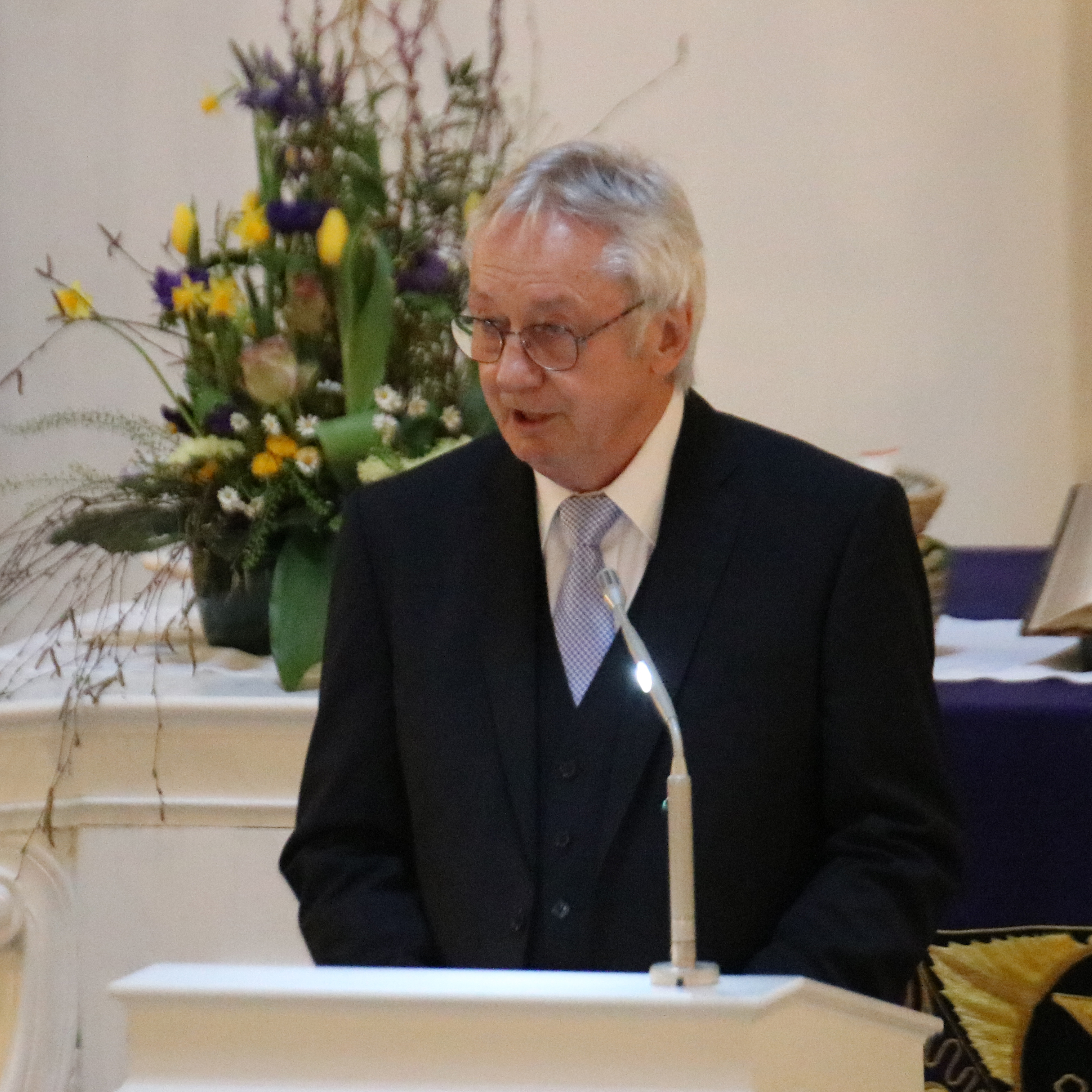 Manfred Szuszies, Vorsitz des Aufsichtsrates, eröffnete die Reihe der Grußworte. Foto: Kerstin Kempermann