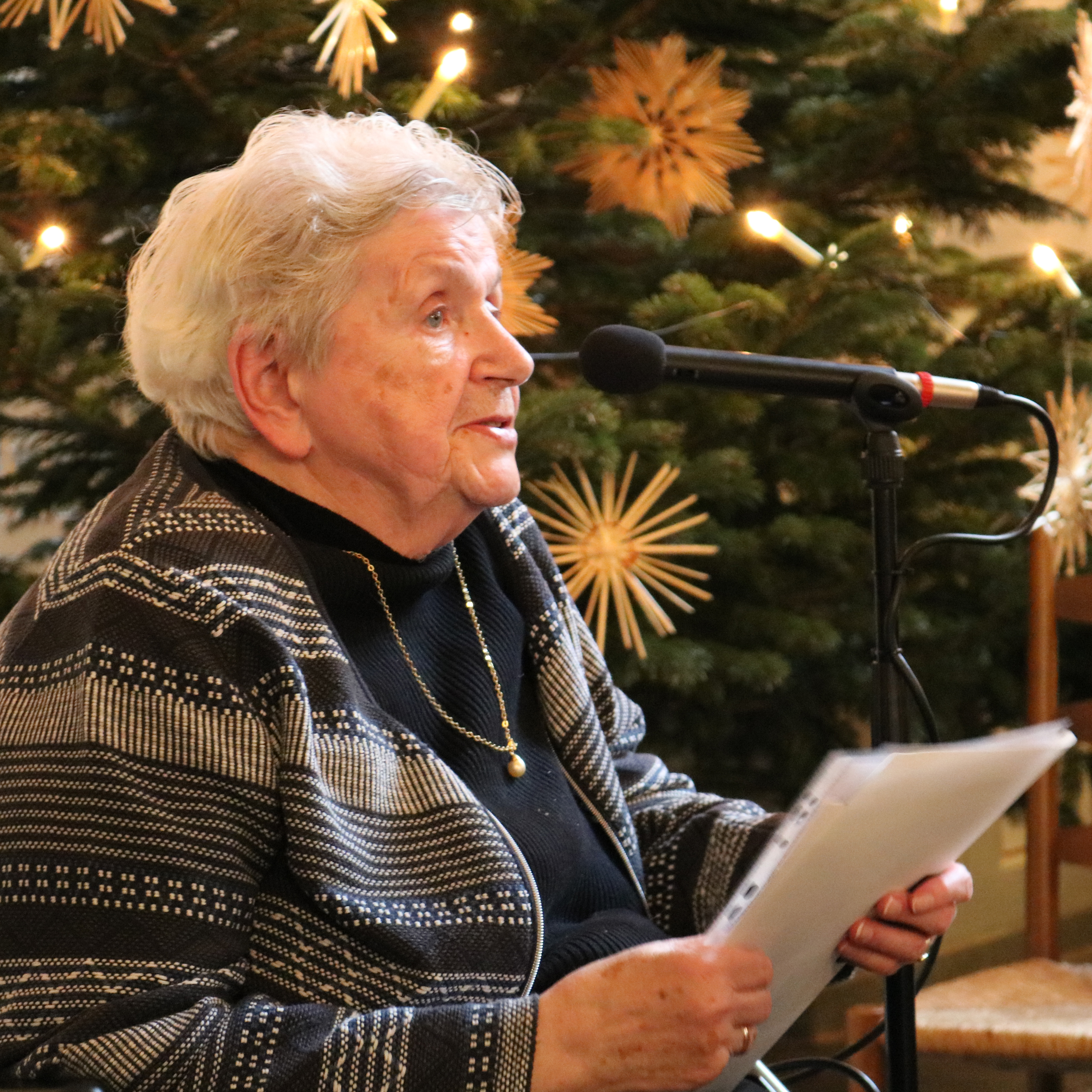 Die Heimbeiratsvorsitzende  „tu huus achtern Diek Blexen“ Gisela Janßen. Foto: Kerstin Kempermann